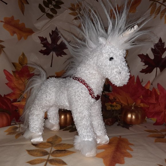 Rare Douglas Cuddle Toys Plush Unicorn with Heart, Valentines Day - Picture 1 of 3